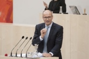 Am Rednerpult: Nationalratsabgeordneter Harald Stefan (F)