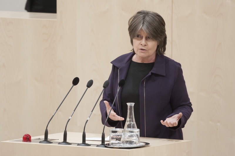 Am Rednerpult: Nationalratsabgeordnete Andrea Kuntzl (S)