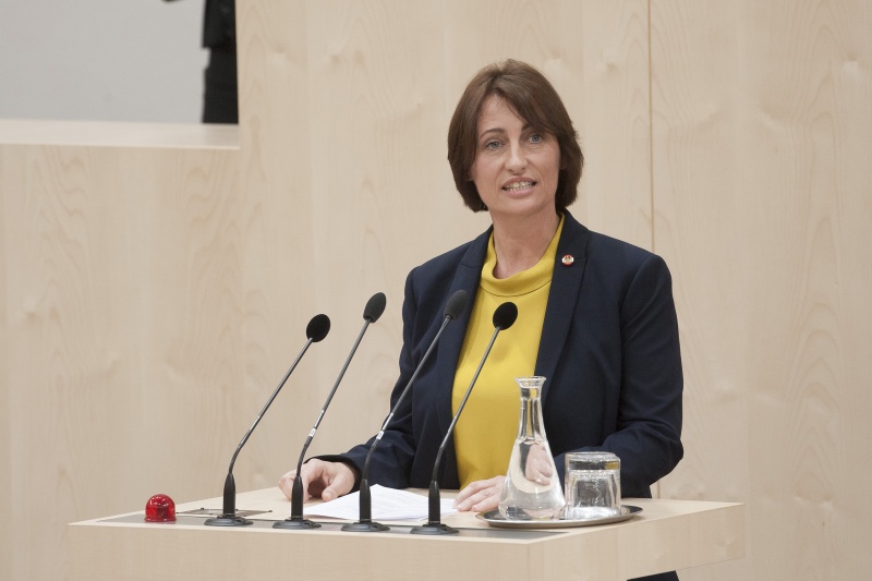 Am Rednerpult: Nationalratsabgeordnete Angelika Kuss-Bergner (V)