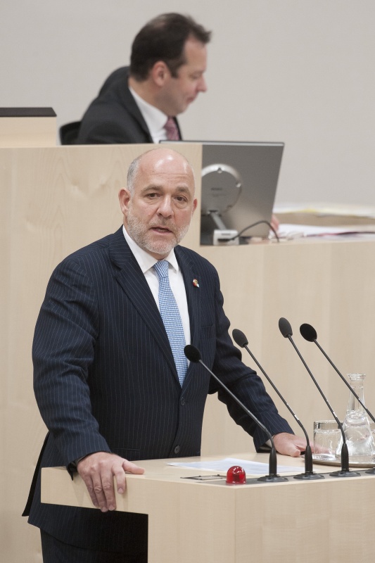 Am Rednerpult: Nationalratsabgeordneter Martin Engelberg (V)