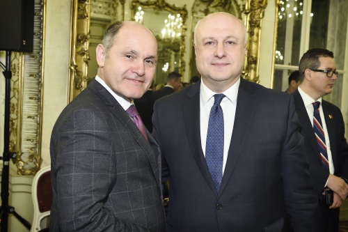 Von links: Nationalratspräsident Wolfgang Sobotka (V), Präsident der Parlamentarische Versammlung der OSZE-PV George Tsereteli