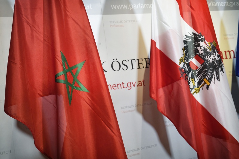 Fahnen Marokko - Österreich