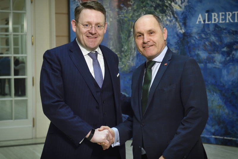 Von links: Präsident des Thüringer Landtags Christian Carius, Nationalratspräsident Wolfgang Sobotka (V)