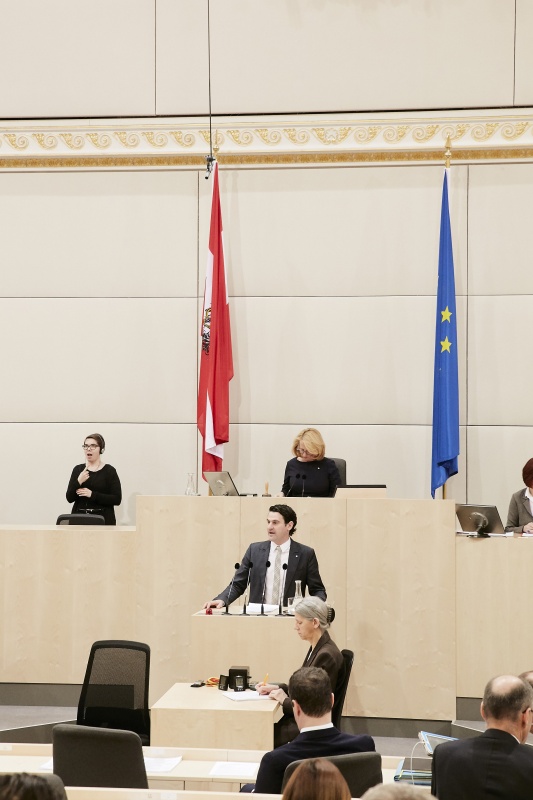 Nationalratsabgeordneter Christoph Zarits (V) am Rednerpult