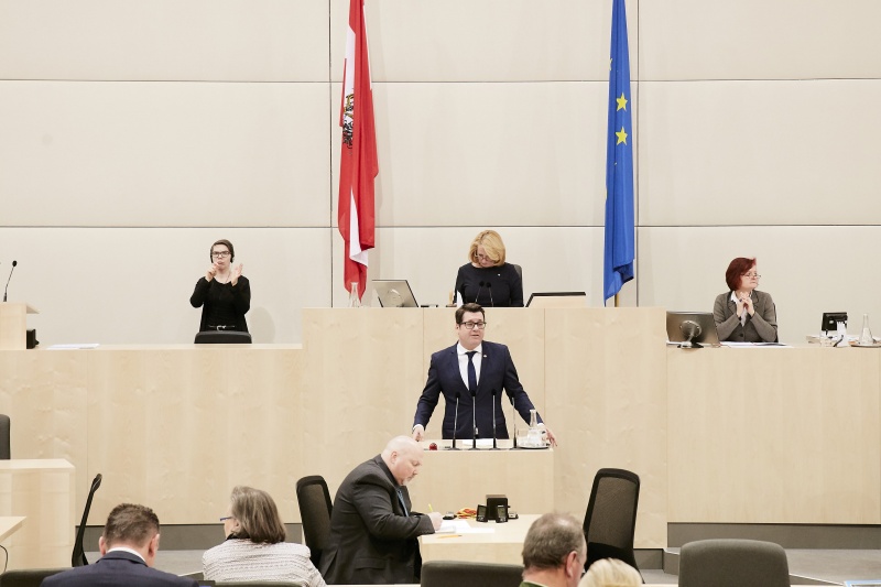 Nationalratsabgeordneter Robert Laimer (S) am Rednerpult