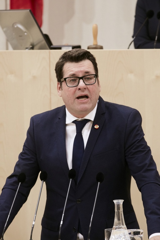 Nationalratsabgeordneter Robert Laimer (S) am Rednerpult