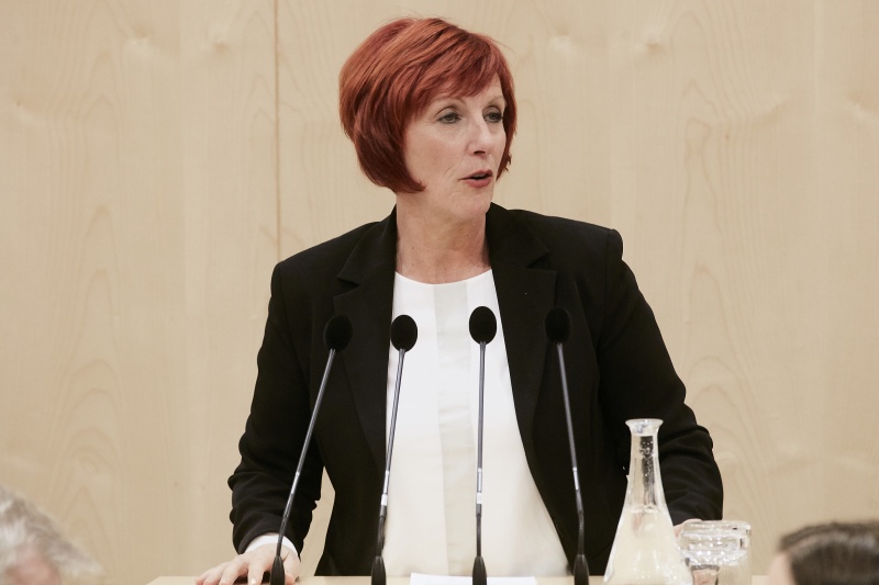 Nationalratsabgeordnete Klaudia Friedl (S) am Rednerpult