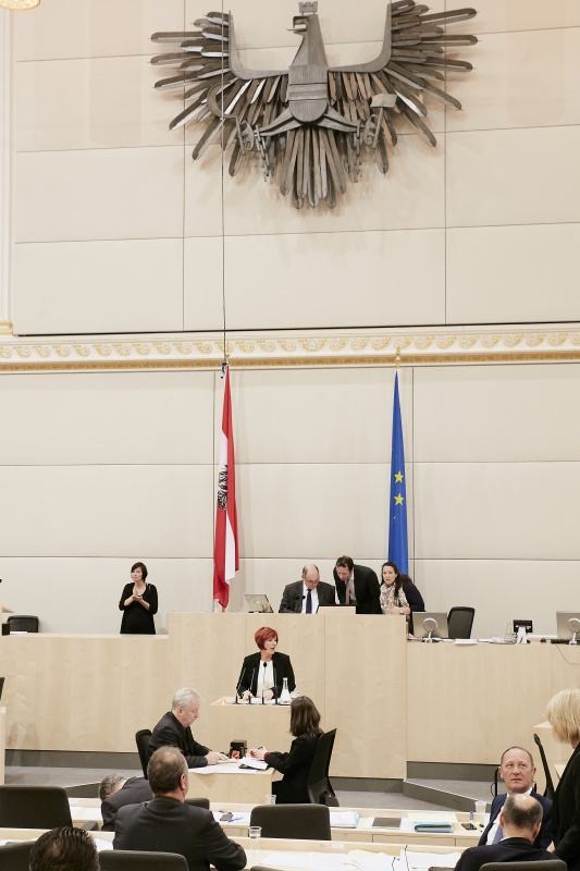 Nationalratsabgeordnete Klaudia Friedl (S) am Rednerpult