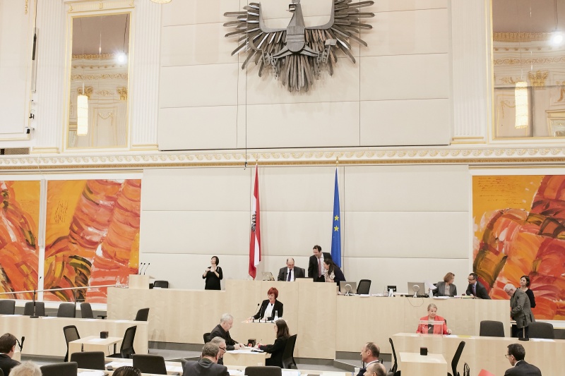 Nationalratsabgeordnete Klaudia Friedl (S) am Rednerpult