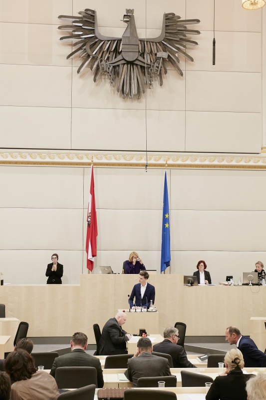 Nationalratsabgeordneter Douglas Hoyos-Trautmansdorff (N) am Rednerpult