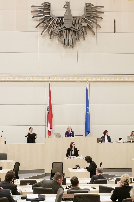 Nationalratsabgeordnete Eva-Maria Himmelbauer (V) am Rednerpult