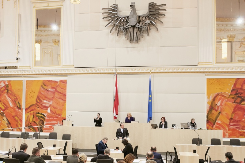 Nationalratsabgeordneter Christoph Stark (V) am Rednerpult