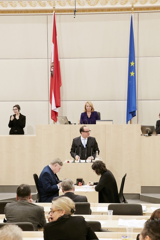 Nationalratsabgeordneter Christoph Stark (V) am Rednerpult