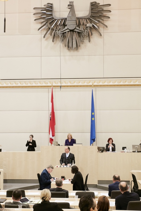 Nationalratsabgeordneter Christoph Stark (V) am Rednerpult