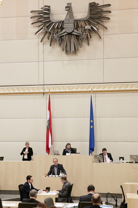 Nationalratsabgeordneter Dietmar Keck (S) am Rednerpult