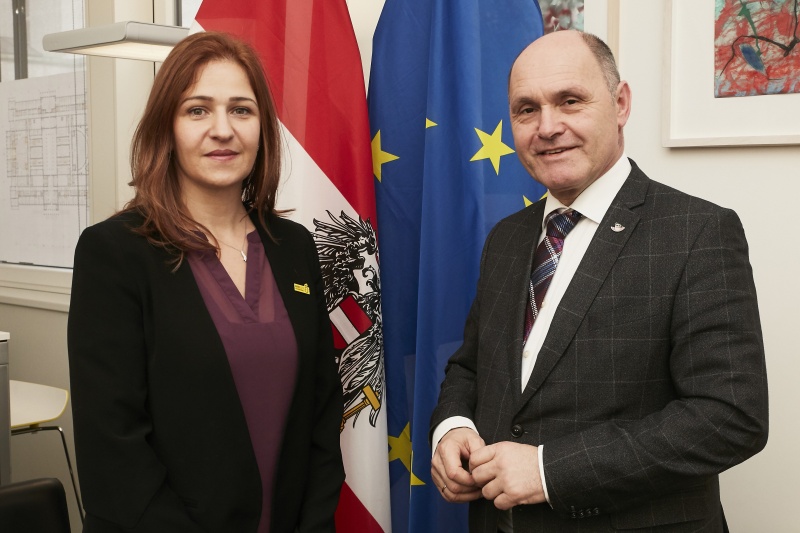 von rechts: Nationalratspräsident Wolfgang Sobotka (V), Amnesty International Senior Research Director Anna Neistat