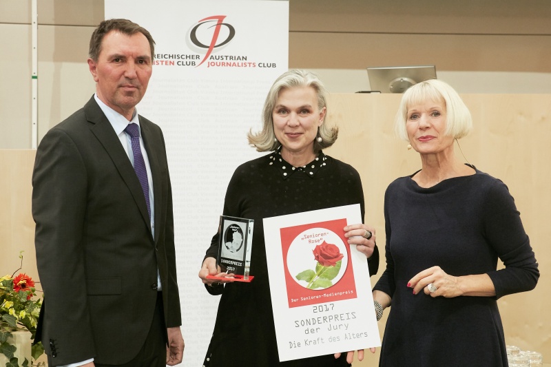 von links: Generalsekretär des PVÖ Andreas Wohlmuth, Sabine Fellner, Heilwig Pfanzelter