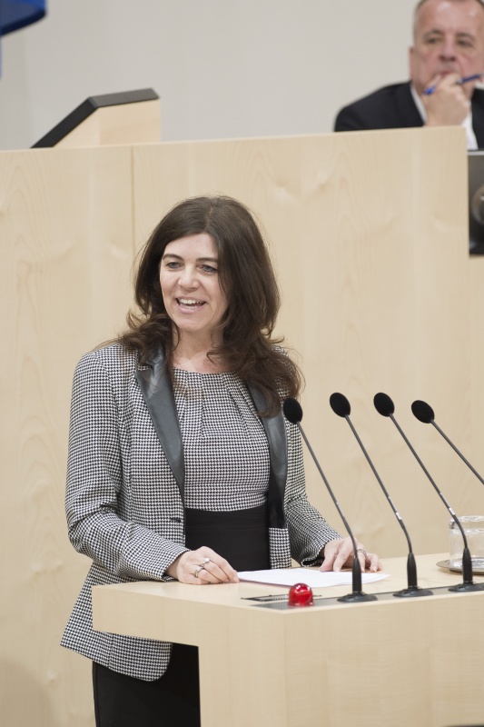 Am Rednerpult: Nationalratsabgeordnete Angela Baumgartner (V)