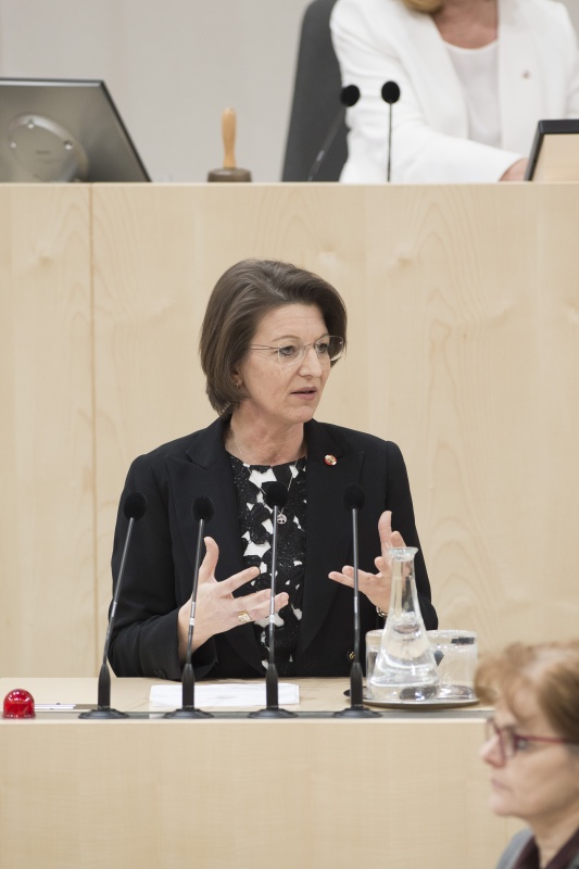 Am Rednerpult: Nationalratsabgeordnete Maria Smodics-Neumann (V)