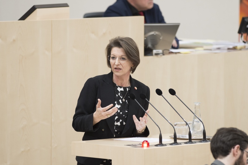 Am Rednerpult: Nationalratsabgeordnete Maria Smodics-Neumann (V)