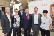 Von links: Daniel Landau, Ursula Seethaler, Stephan Blahut, Bundesratspräsident Reinhard Todt (S), Werner Illsinger, Barbara Coudenhove-Kalergi