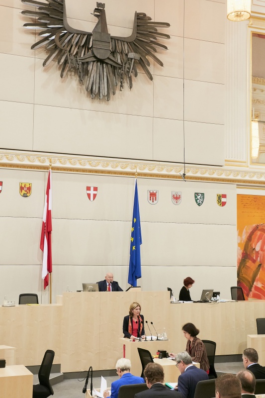 Bundesrätin Andrea Eder-Gitschthaler (V) am Rednerpult