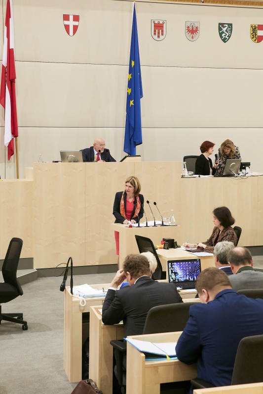 Bundesrätin Andrea Eder-Gitschthaler (V) am Rednerpult