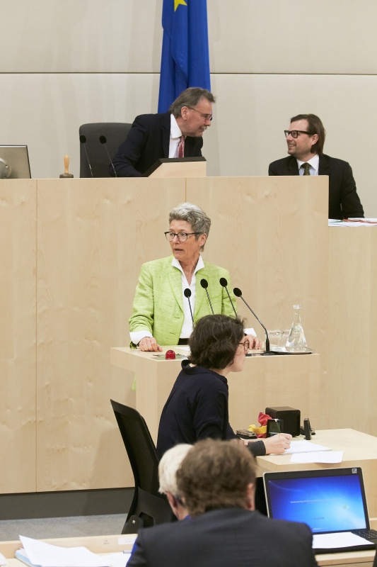 Bundesrätin Heidelinde Reiter (OF) am Rednerpult