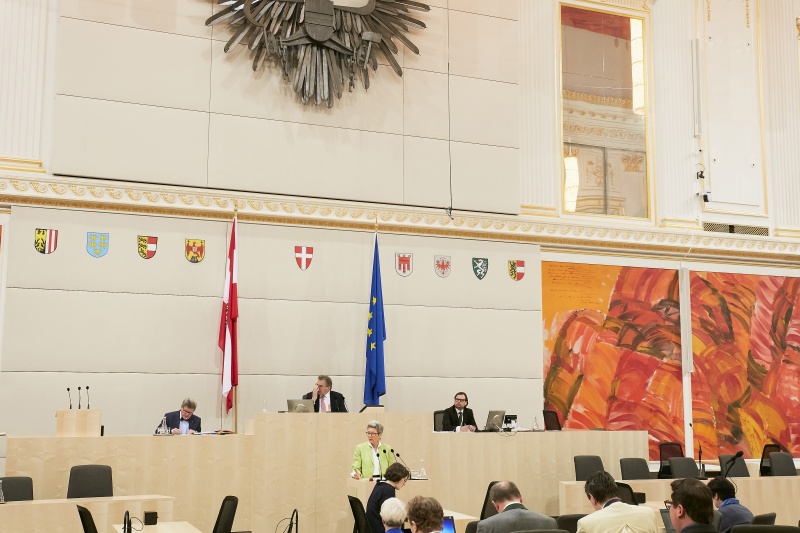 Bundesrätin Heidelinde Reiter (OF) am Rednerpult