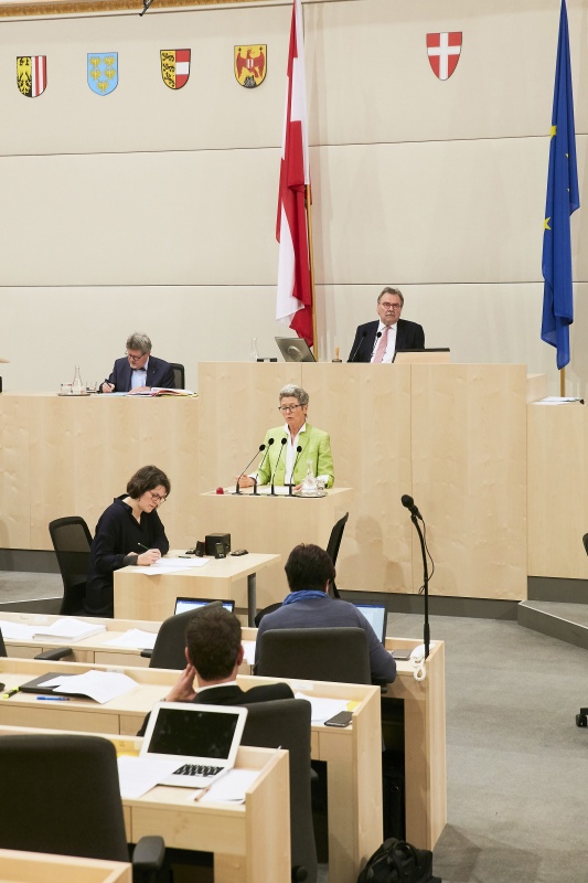 Bundesrätin Heidelinde Reiter (OF) am Rednerpult