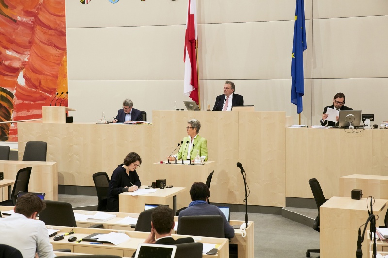 Bundesrätin Heidelinde Reiter (OF) am Rednerpult