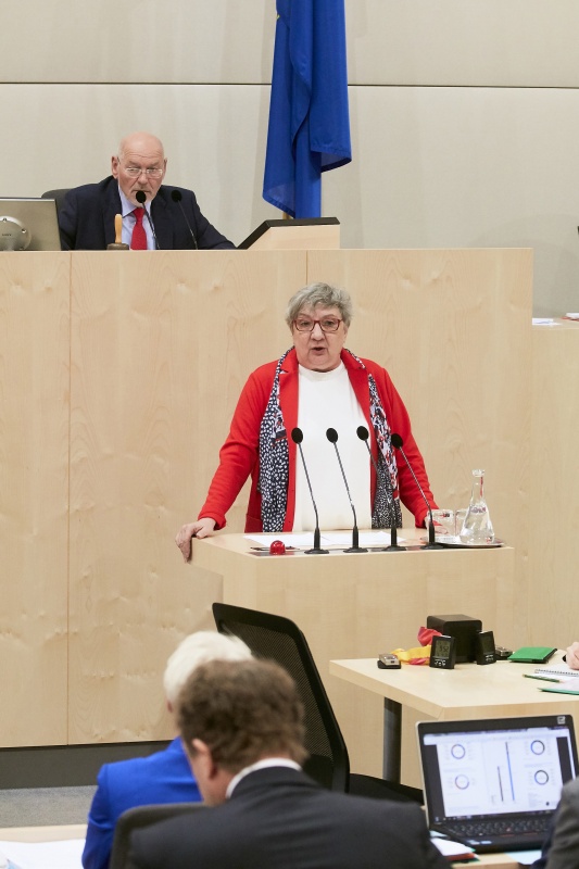 Bundesrätin Inge Posch-Gruska (S) am Rednerpult