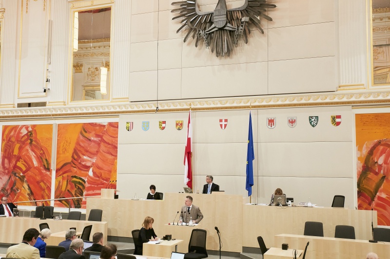 Bundesrat Jürgen Schabhüttl (S) am Rednerpult