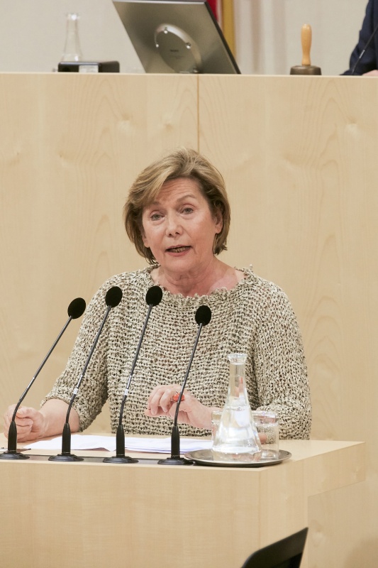 Bundesrätin Sonja Zwazl (V) am Rednerpult