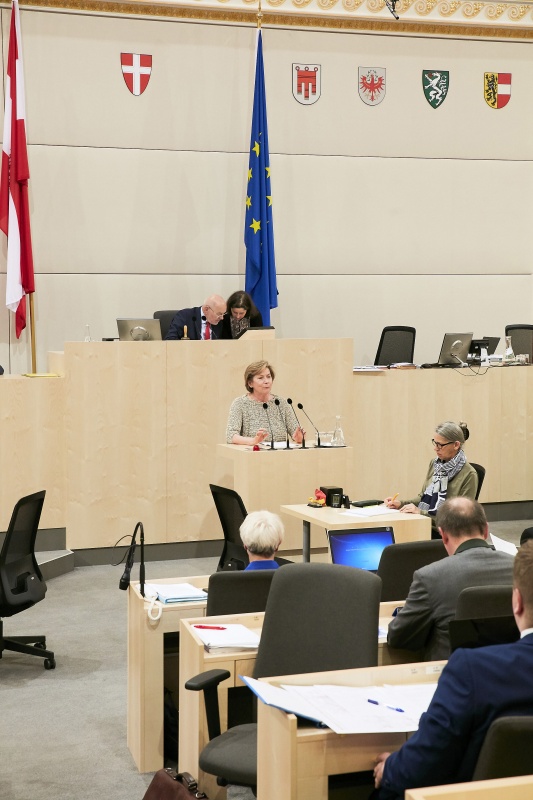 Bundesrätin Sonja Zwazl (V) am Rednerpult