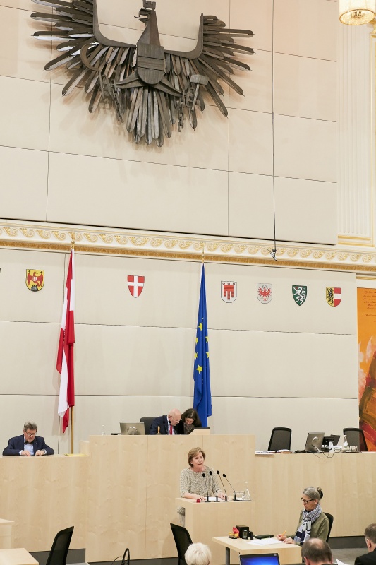 Bundesrätin Sonja Zwazl (V) am Rednerpult
