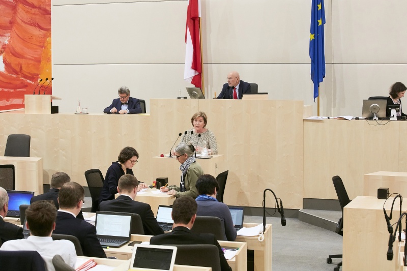 Bundesrätin Sonja Zwazl (V) am Rednerpult