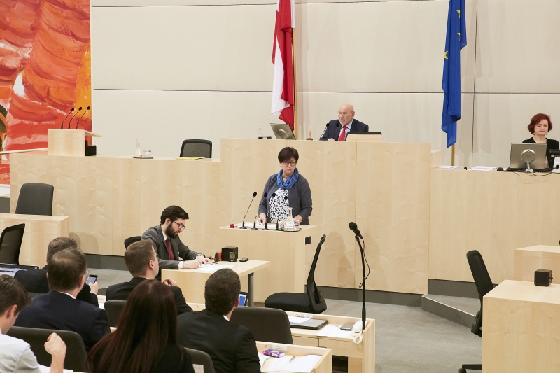 Bundesrätin Rosa Ecker (F) am Rednerpult