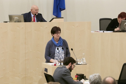 Bundesrätin Rosa Ecker (F) am Rednerpult