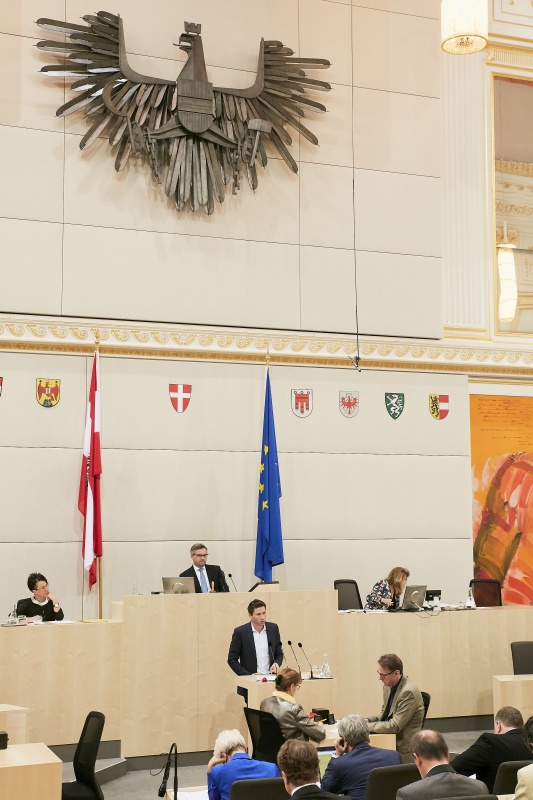 Bundesrat David Stögmüller (OF) am Rednerpult