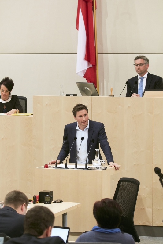 Bundesrat David Stögmüller (OF) am Rednerpult