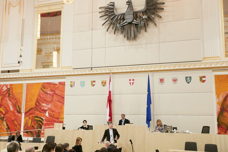 Bundesrat Michael Raml (F) am Rednerpult