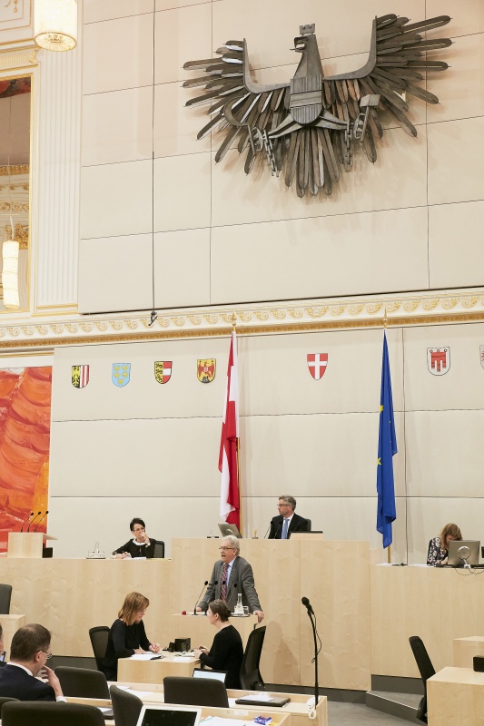 Bundesrat Peter Oberlehner (V) am Rednerpult