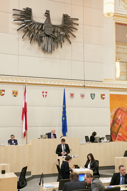 Bundesrat Thomas Schererbauer (F) am Rednerpult