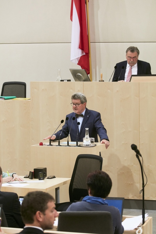 Bundesrat Gerd Krusche (F) am Rednerpult