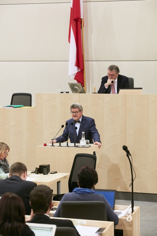 Bundesrat Gerd Krusche (F) am Rednerpult