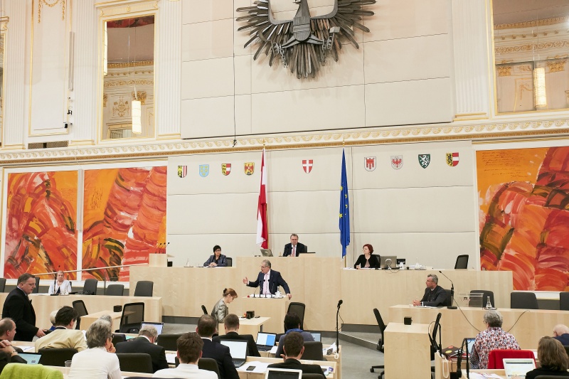 Bundesrat Edgar Mayer (V) am Rednerpult