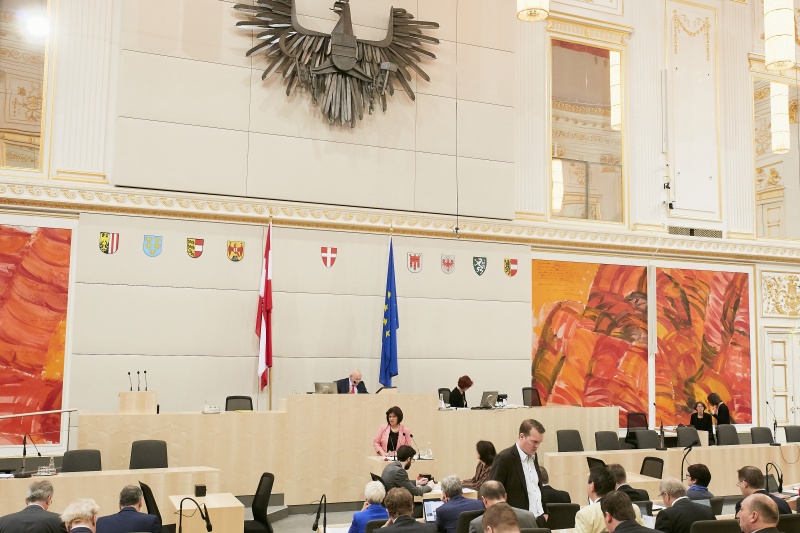 Bundesrätin Renate Anderl (S) am Rednerpult