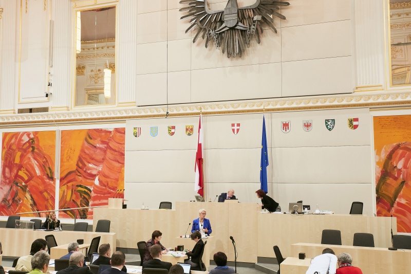 Bundesrätin Monika Mühlwerth (F) am Rednerpult