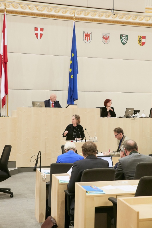 Bundesrätin Daniela Gruber-Pruner (S) am Rednerpult